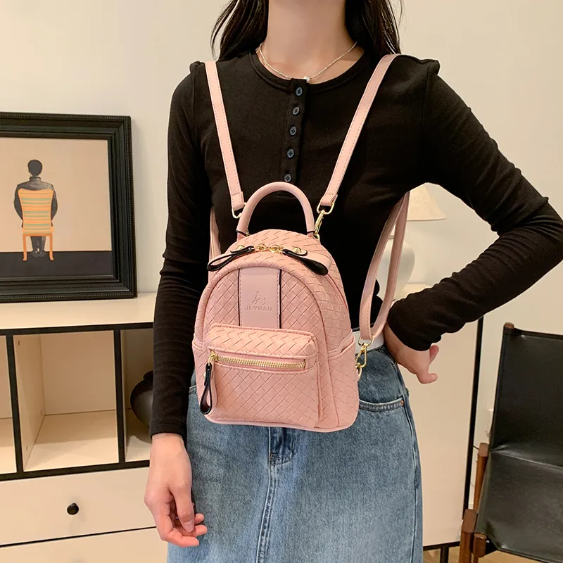 SUPERCUTE PU Backpack Regular Women's Pink/Khaki/Silver/Black-4