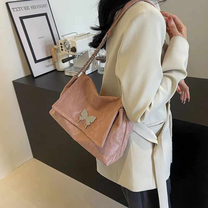 SUPERCUTE PU Shoulder Bag Women's Silver/White/Black/Pink-27