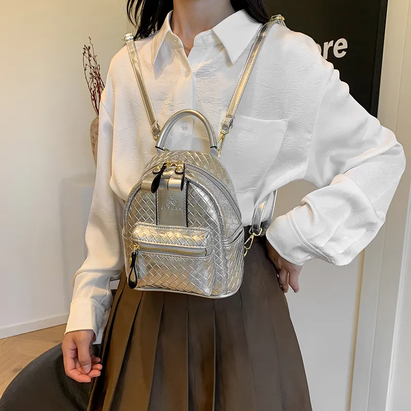 SUPERCUTE PU Backpack Regular Women's Pink/Khaki/Silver/Black-12