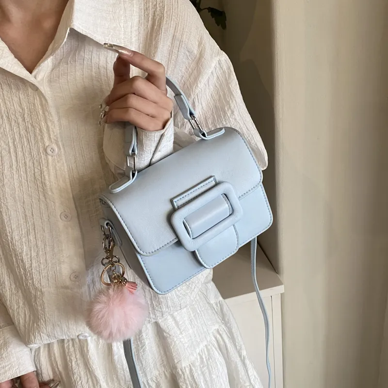 SUPERCUTE PU Satchel Bag Portable Crossbody Bag Shoulder Bag Women's White/Black/Blue/Pink-14