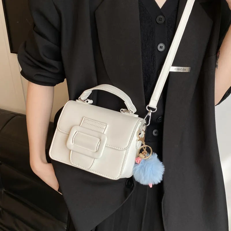 SUPERCUTE PU Satchel Bag Portable Crossbody Bag Shoulder Bag Women's White/Black/Blue/Pink-5