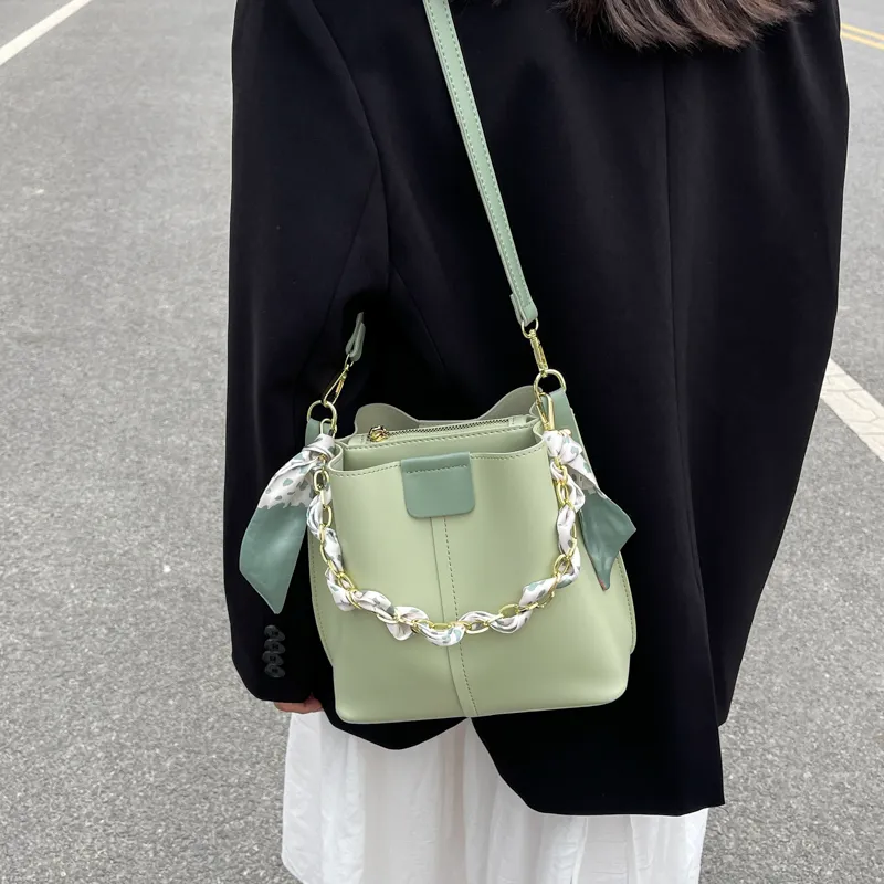 SUPERCUTE PU Crossbody One Shoulder Handbag Women's White/Black/Yellow/Green-29