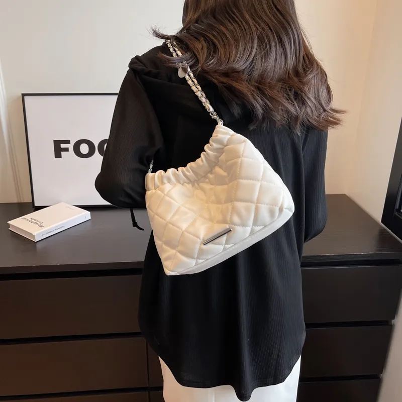 SUPERCUTE PU Tote Bag Shopping Bag Crossbody Bag Shoulder Bag Women's Silver/White/Black/Pink-9