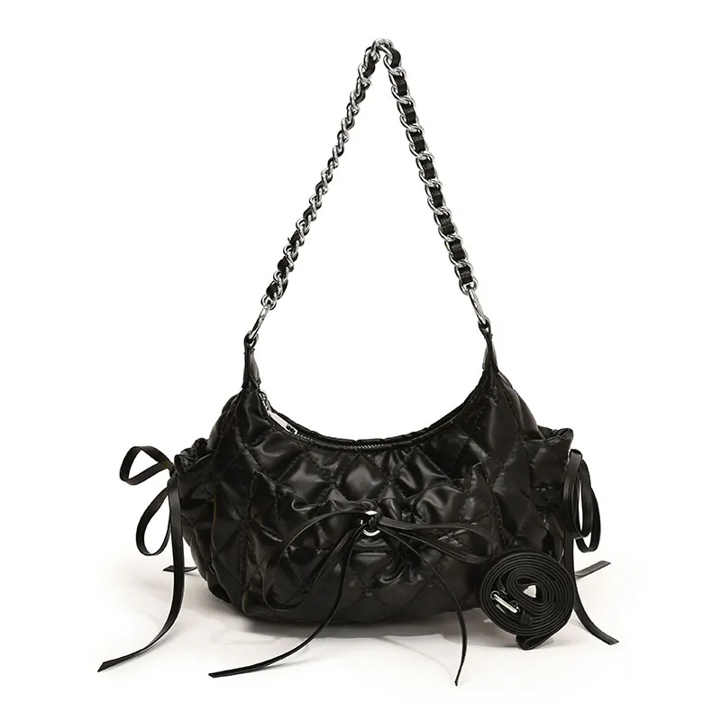SUPERCUTE PU Shoulder Bag Portable Crossbody Bag Shoulder Bag Regular Women's Silver/Black/White-13