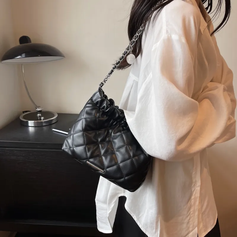 SUPERCUTE PU Tote Bag Shopping Bag Crossbody Bag Shoulder Bag Women's Silver/White/Black/Pink-14
