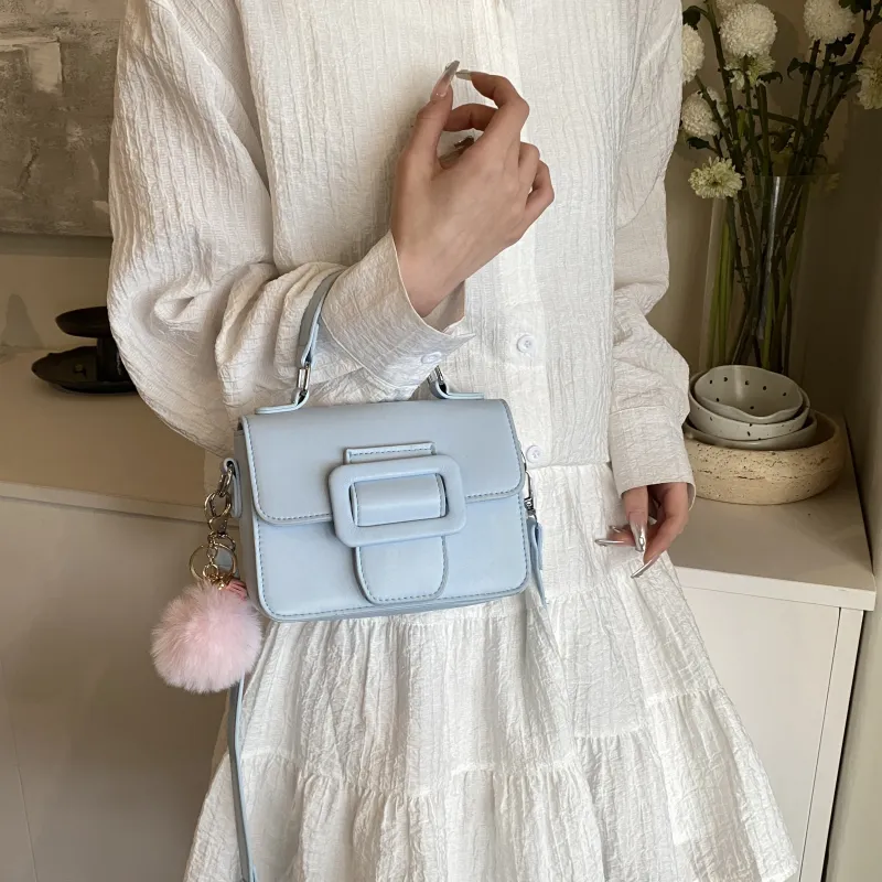 SUPERCUTE PU Satchel Bag Portable Crossbody Bag Shoulder Bag Women's White/Black/Blue/Pink-17