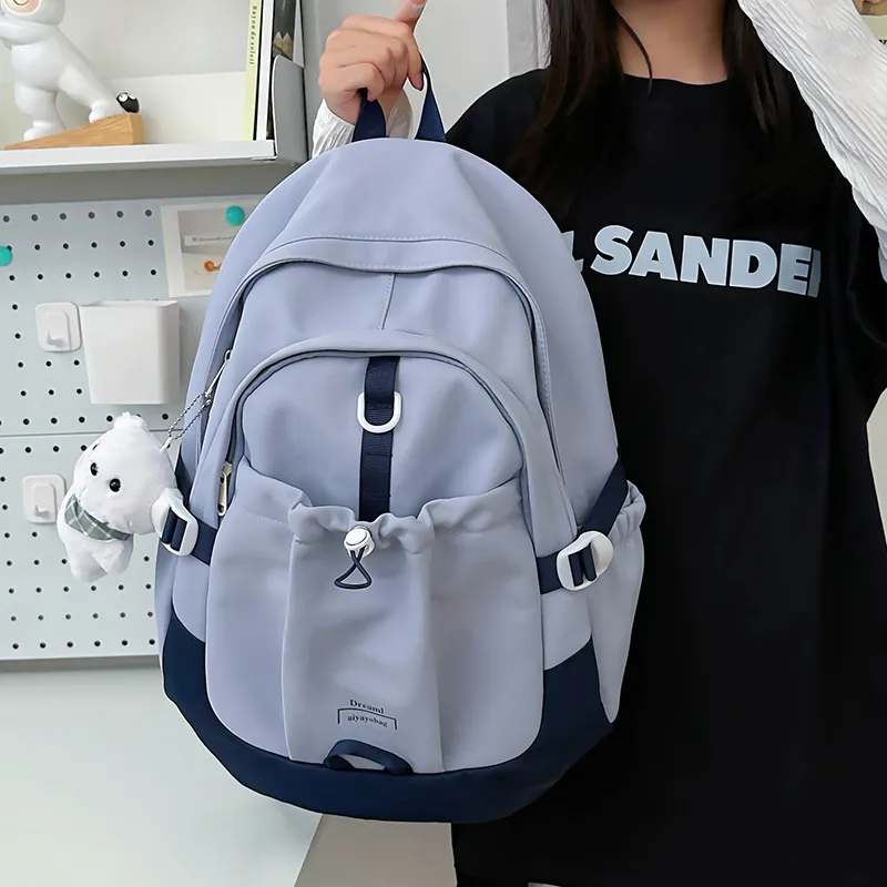SUPERCUTE Nylon Backpack Women's Ecru/Pink/Purple/Blue/Black-25