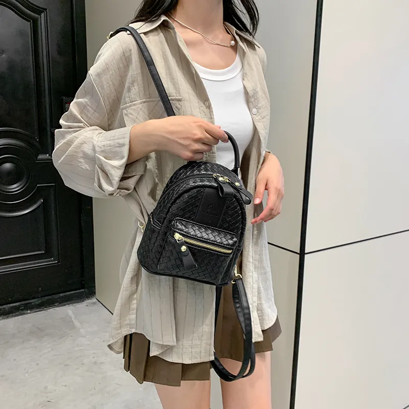 SUPERCUTE PU Backpack Regular Women's Pink/Khaki/Silver/Black-19
