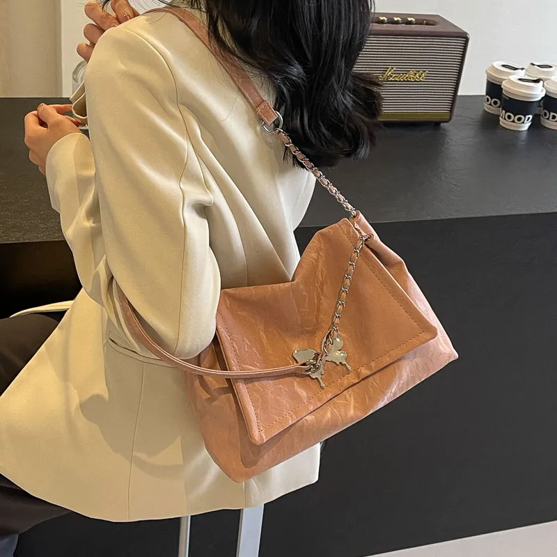 SUPERCUTE PU Shoulder Bag Women's Silver/White/Black/Pink-26