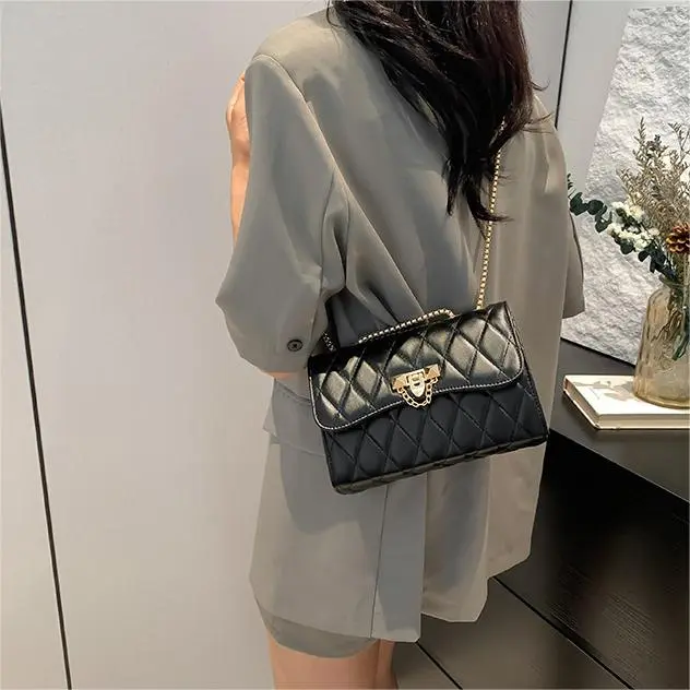 SUPERCUTE PU Crossbody Bags Shoulder Bags Regular Women's Black White/Pink/Khaki-4