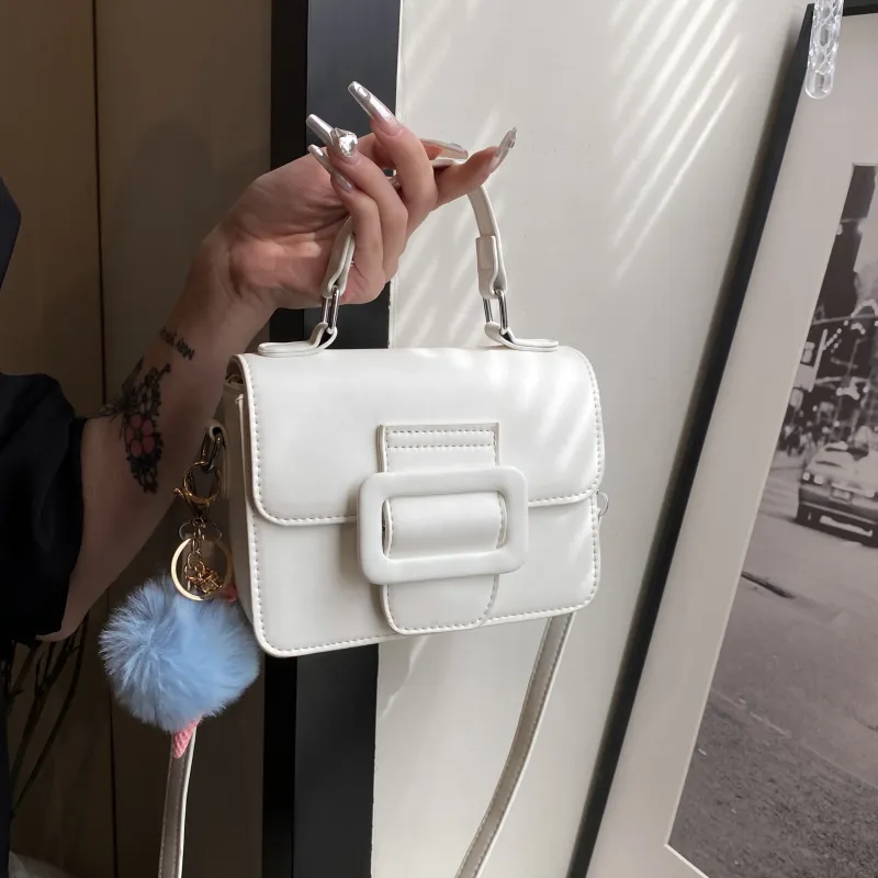 SUPERCUTE PU Satchel Bag Portable Crossbody Bag Shoulder Bag Women's White/Black/Blue/Pink-3