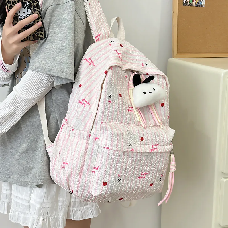 SUPERCUTE Nylon Backpack Regular Women's Multicolor-11