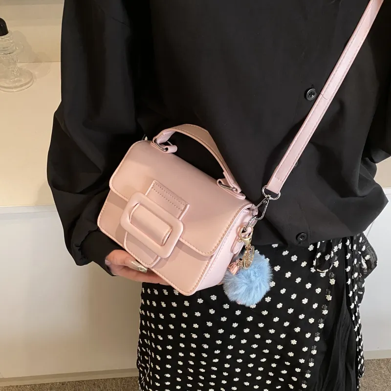 SUPERCUTE PU Satchel Bag Portable Crossbody Bag Shoulder Bag Women's White/Black/Blue/Pink-21