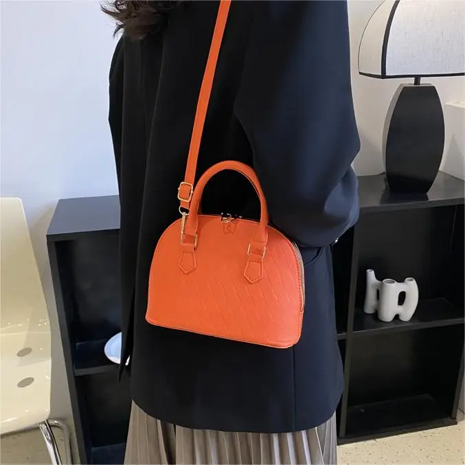 SUPERCUTE PU Dome Bag Shoulder Bag Crossbody Bag Handbag Women's Black Red/Green/Orange/Brown-21