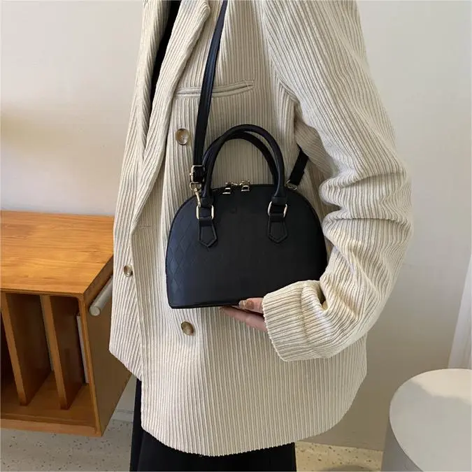 SUPERCUTE PU Dome Bag Shoulder Bag Crossbody Bag Handbag Women's Black Red/Green/Orange/Brown-2