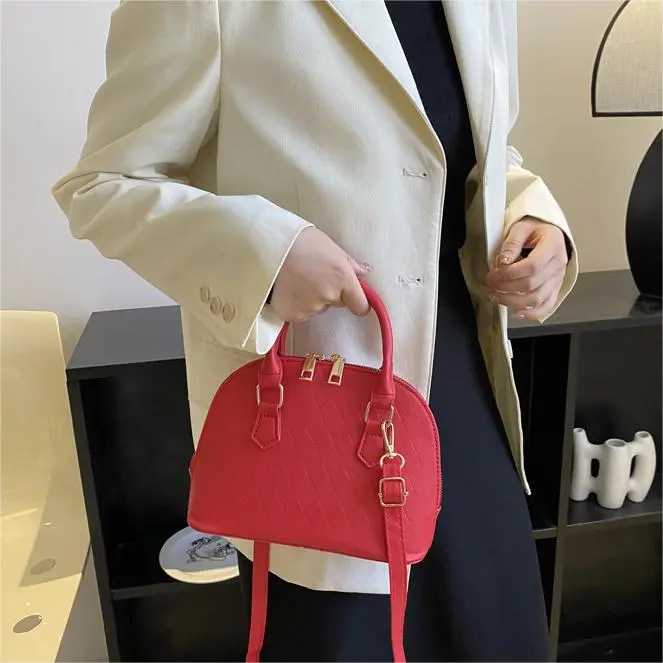 SUPERCUTE PU Dome Bag Shoulder Bag Crossbody Bag Handbag Women's Black Red/Green/Orange/Brown-9