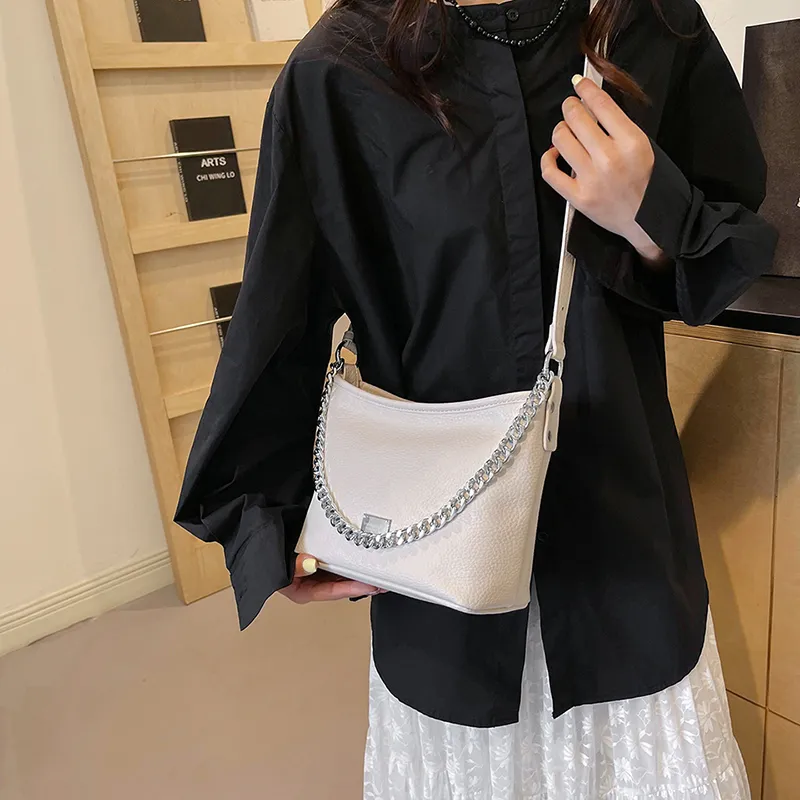 SUPERCUTE PU Crossbody Bag, Shoulder Bag Women's White/Silver/Black/Brown-22
