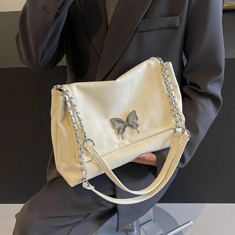 SUPERCUTE PU Shoulder Bag Women's Silver/White/Black/Pink-11