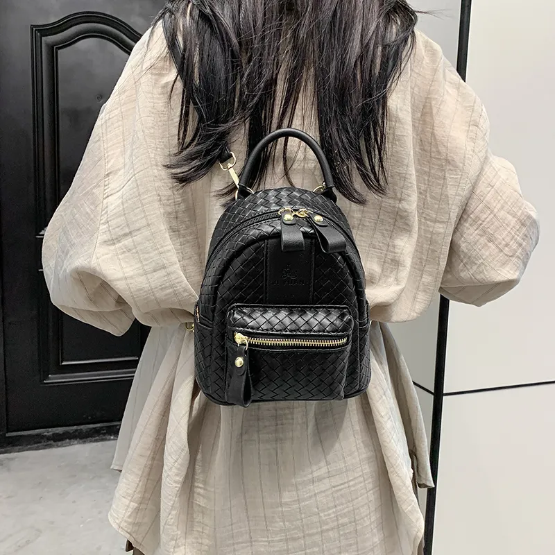 SUPERCUTE PU Backpack Regular Women's Pink/Khaki/Silver/Black-17