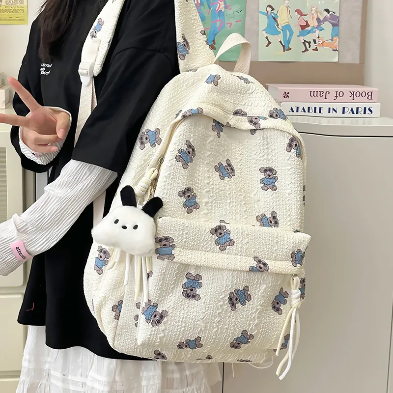 SUPERCUTE Nylon Backpack Regular Women's Multicolor-1