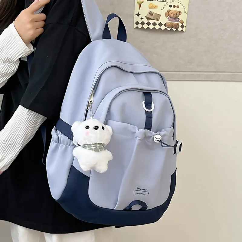 SUPERCUTE Nylon Backpack Women's Ecru/Pink/Purple/Blue/Black-23