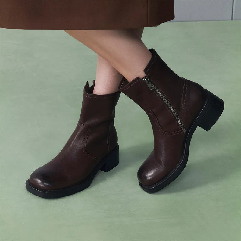 Marie Claire Ankle Boots 5CM Women's Brown-1
