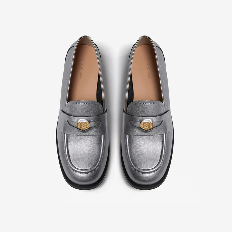 Marie Claire Loafers Women's Shimmering Silver-2