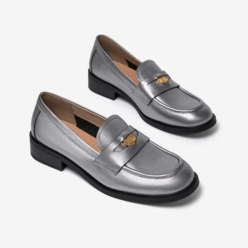 Marie Claire Loafers Women's Shimmering Silver-1
