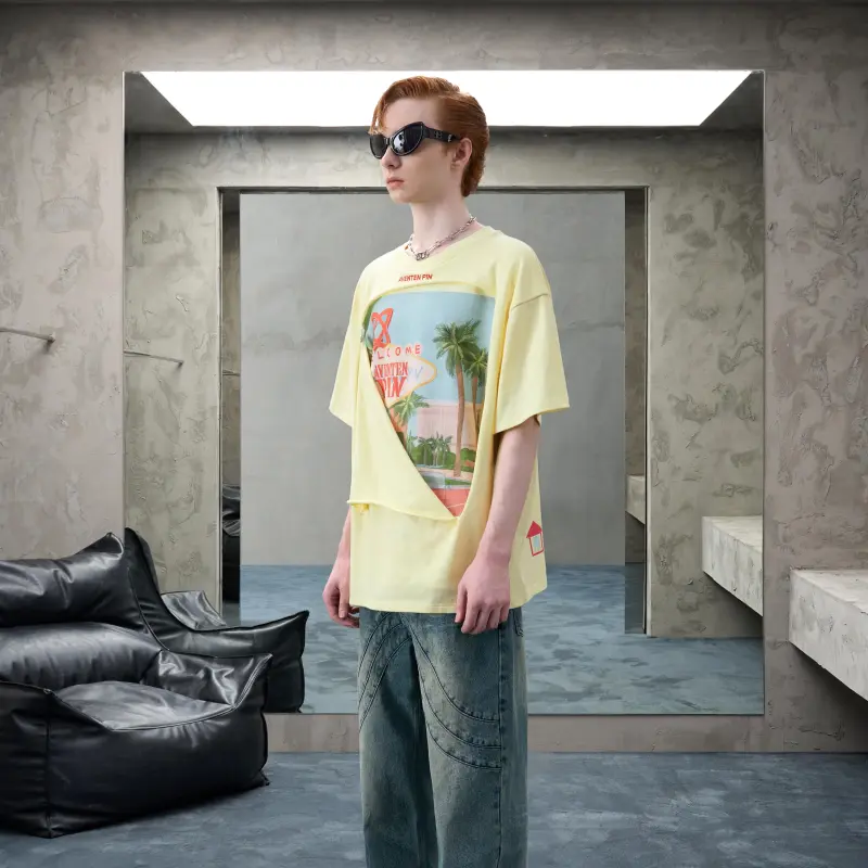AVENTEN PIN T Shirts Men Yellow-4