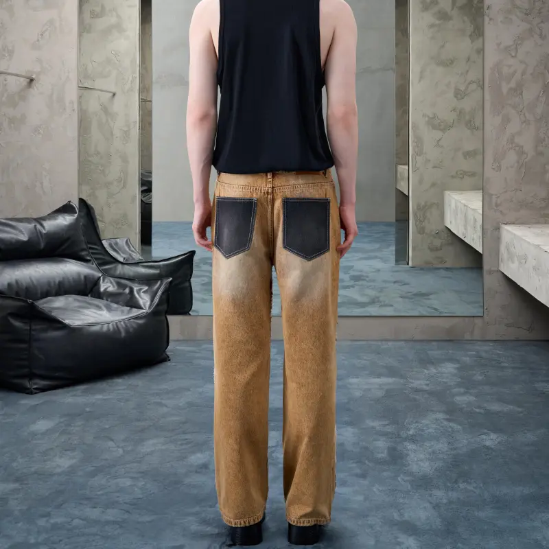 AVENTEN PIN Jeans Unisex Khaki-4