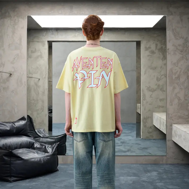 AVENTEN PIN T Shirts Men Yellow-3