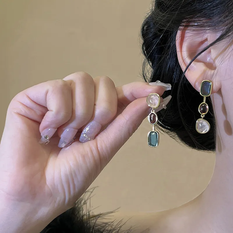 SENDME Glass Cat Eye Earrings Women's-6