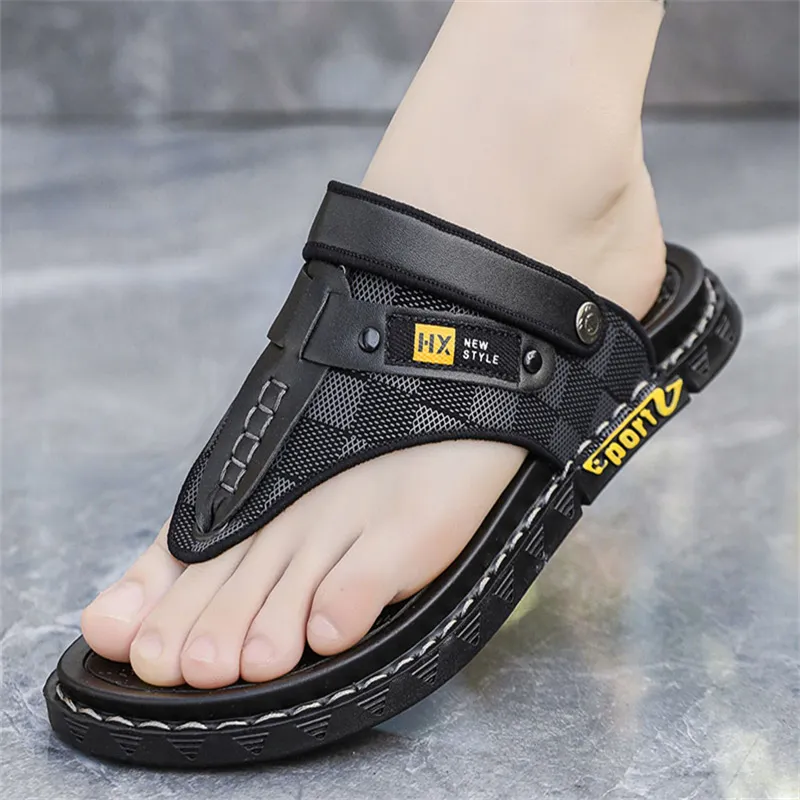 Shiozawa Rubber Sole Stitching Abrasion Resistant Flip Flops Men's-4
