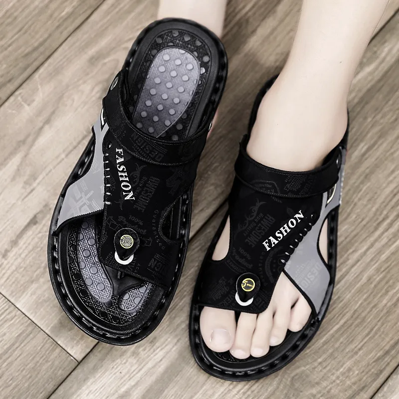 Shiozawa Rubber Sole Stitching Abrasion Resistant Flip Flops Men's-1