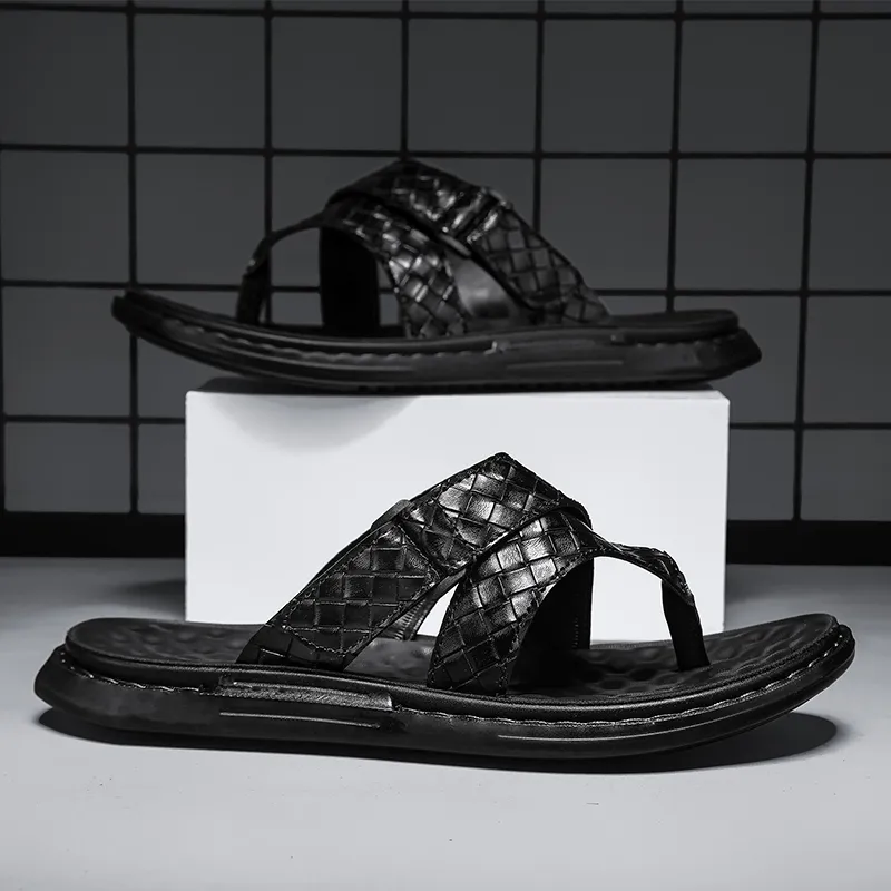 Shiozawa Rubber Sole Stitching Quick Dry Flip Flops Men's-3