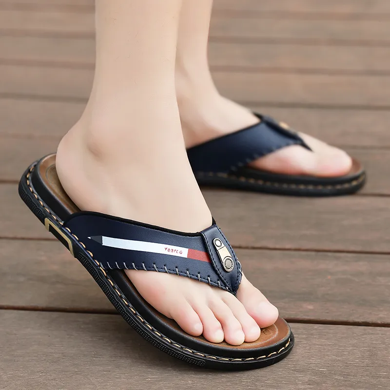 Shiozawa Stitching Quick Dry Flip Flops Men's-5