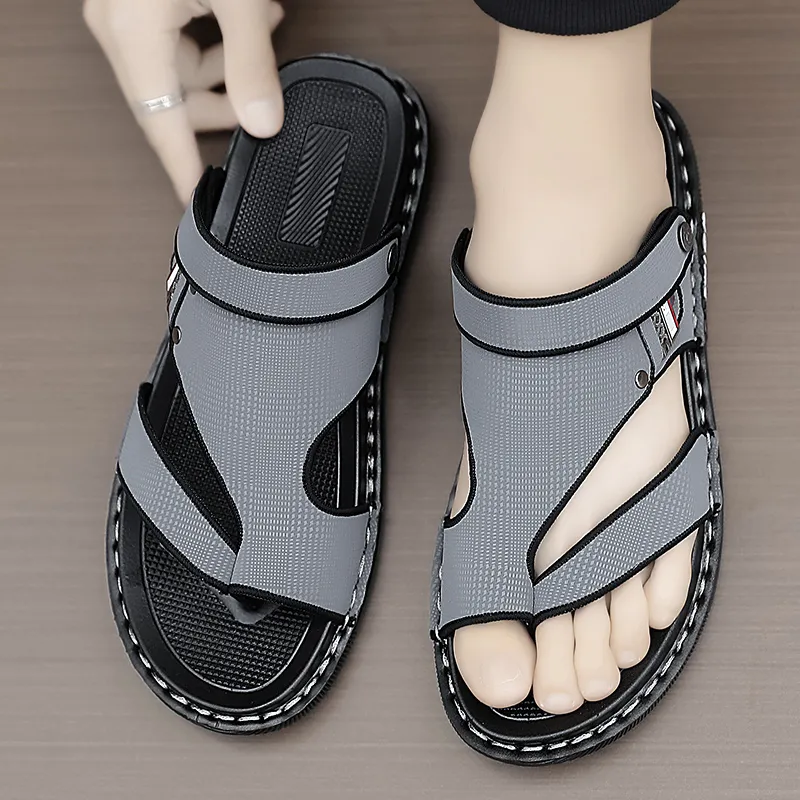 Shiozawa Rubber Sole Stitching Abrasion Resistant Slip Resistant Flip Flops Men's-10