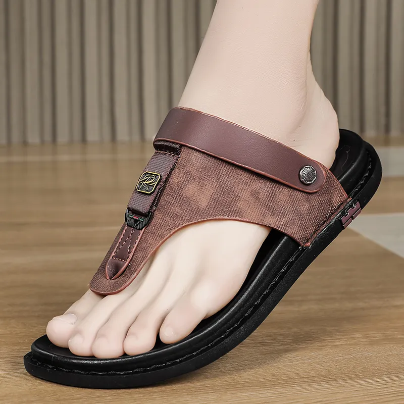 Shiozawa Stitching Abrasion Resistant Flip Flops Men's-1