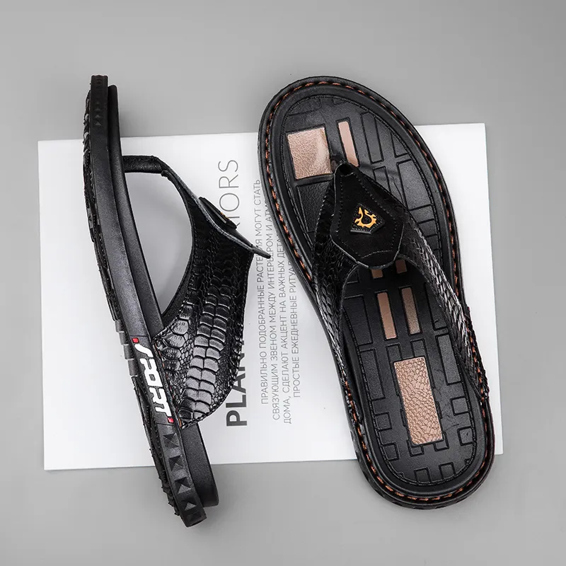 Shiozawa Rubber Sole Stitching Slip Resistant Quick Dry Flip Flops Men's-5