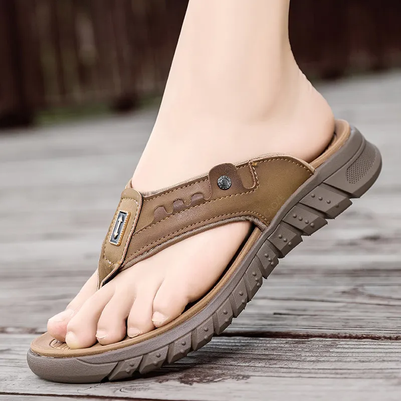 Shiozawa Stitching Quick Dry Flip Flops Men's-6
