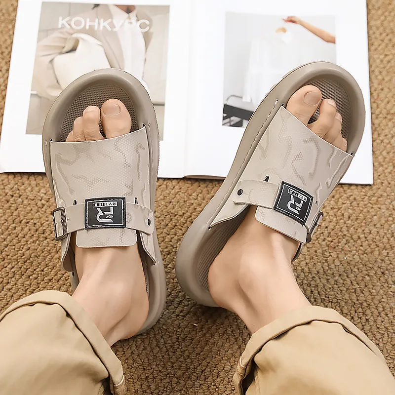 Shiozawa Rubber Sole Slip Resistant Slide Slippers Men's-10