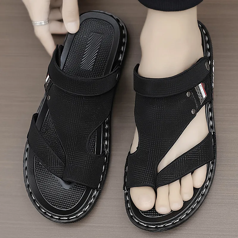 Shiozawa Rubber Sole Stitching Abrasion Resistant Slip Resistant Flip Flops Men's-4