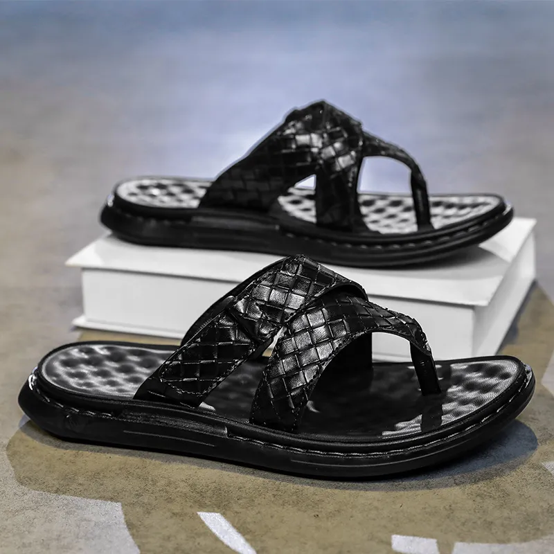 Shiozawa Rubber Sole Stitching Quick Dry Flip Flops Men's-1