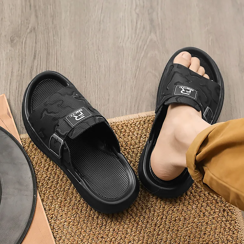 Shiozawa Rubber Sole Slip Resistant Slide Slippers Men's-6
