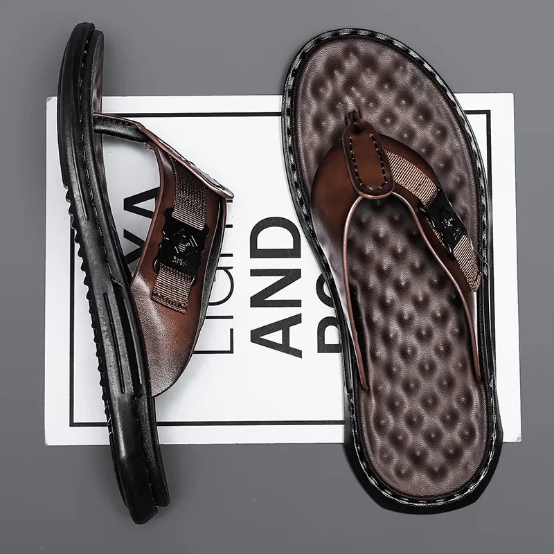 Shiozawa Rubber Sole Stitching Slip Resistant Flip Flops Men's-6