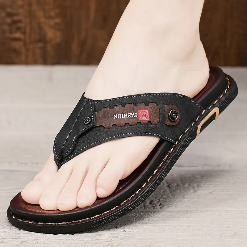 Shiozawa Stitching Slip Resistant Quick Dry Flip Flops Men's-1