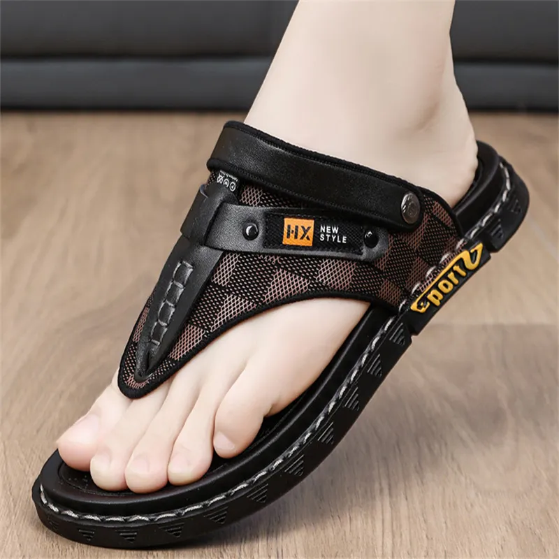 Shiozawa Rubber Sole Stitching Abrasion Resistant Flip Flops Men's-7