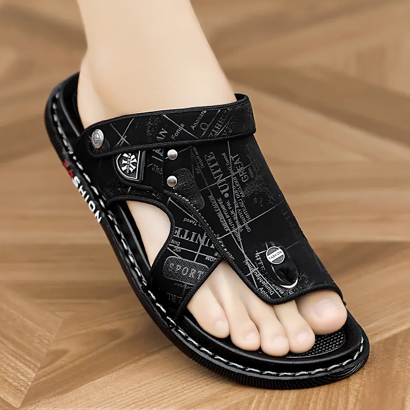 Shiozawa Rubber Sole Stitching Abrasion Resistant Flip Flops Men's-2
