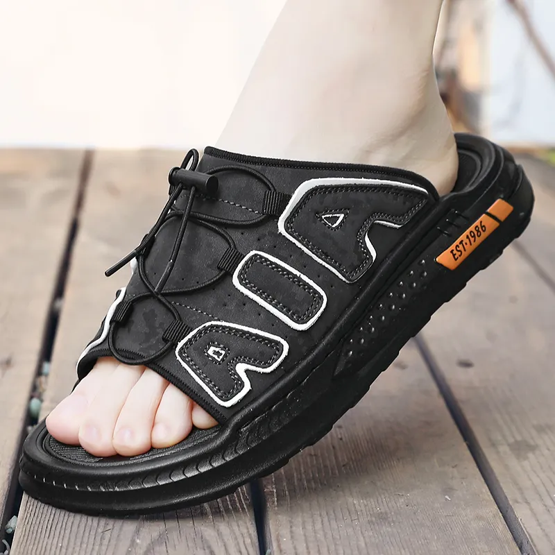 Shiozawa Rubber Sole Stitching Quick Dry Slide Slippers Men's-4