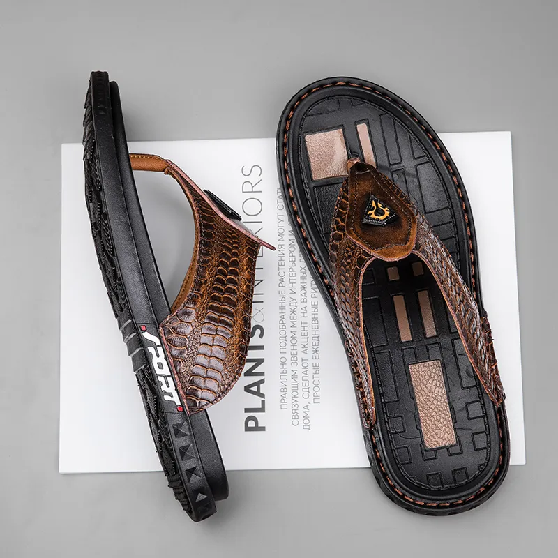 Shiozawa Rubber Sole Stitching Slip Resistant Quick Dry Flip Flops Men's-17